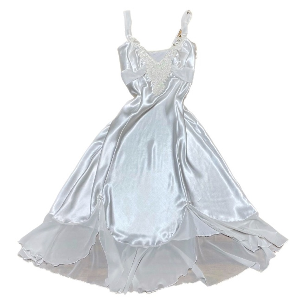 SOLD! Gorgeous White Satin Slip